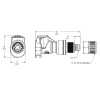 3/8" OD In-line Ferruleless PTF APC Series Acetal Coupling Body w/Shroud  - Straight Thru (Insert Sold Separately)