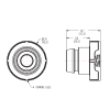 38mm Dispensing Acetal Cap & Buna-N O-ring