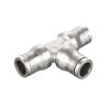 1/4" Tube Nickel-Plated Brass Union Tee