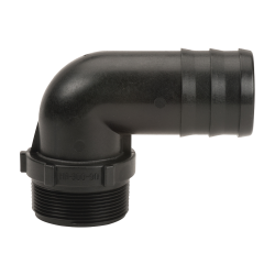 3" MNPT x 3" Hose Barb Polypropylene 90° Elbow
