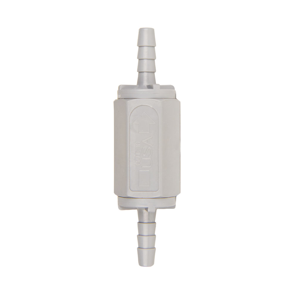 1/4" Hose Barb x 1/4" Hose Barb Series 426 PVC Check Valve with BunaN