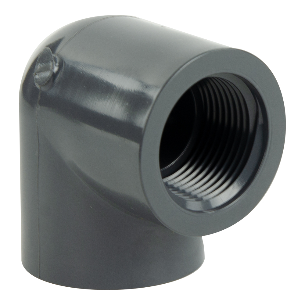 1 schedule 80 gray pvc threaded 90 elbow u s plastic corp 