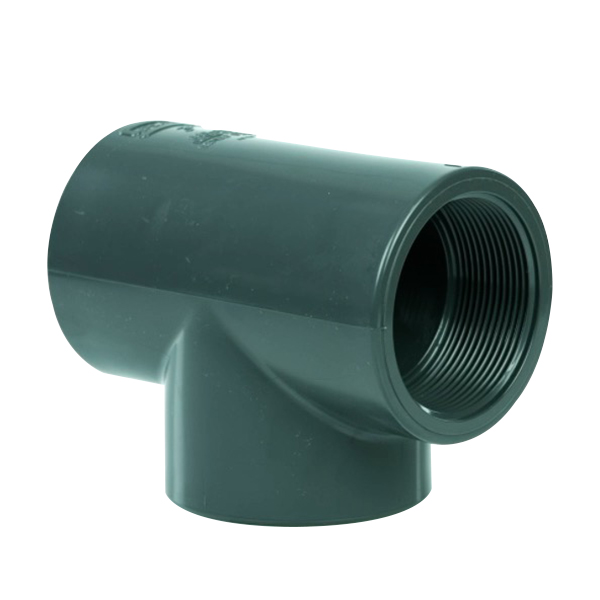 3" Schedule 80 Gray PVC Threaded Tee
