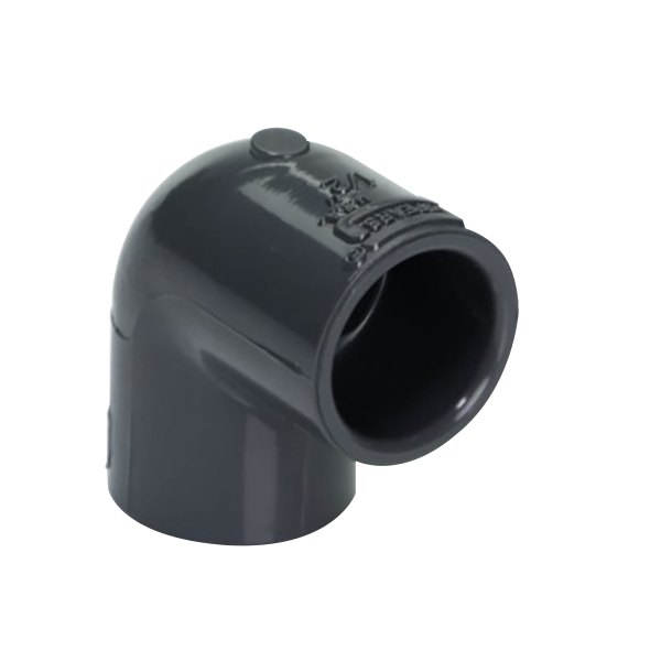 1/2" Schedule 40 Gray PVC Socket 90° Elbow