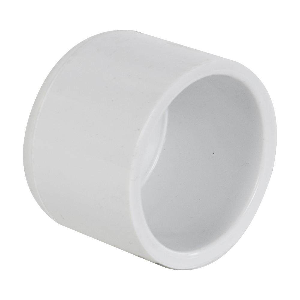 1-1/4" Schedule 40 White PVC Socket Cap
