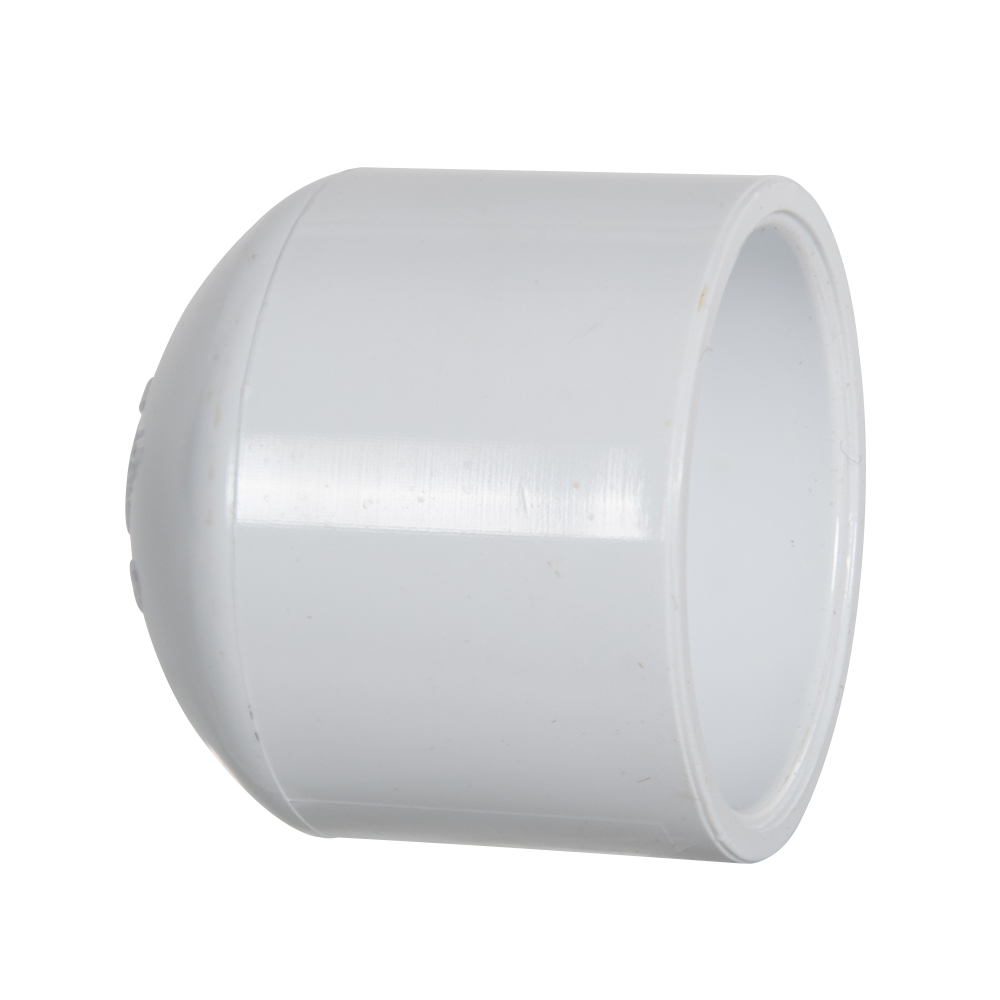 1-1/2" Schedule 40 White PVC Socket Cap
