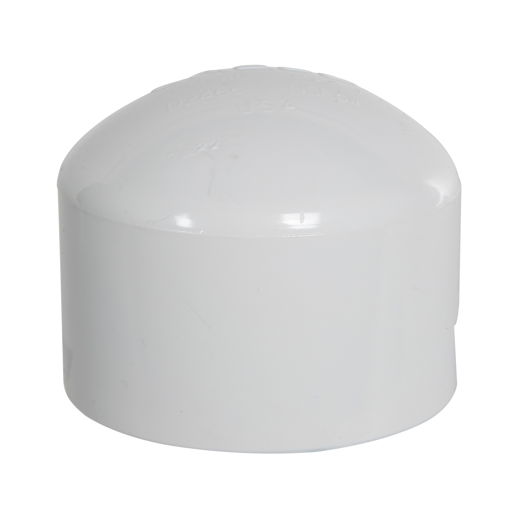 2" Schedule 40 White PVC Socket Cap