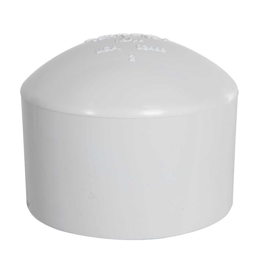 3" Schedule 40 White PVC Socket Cap
