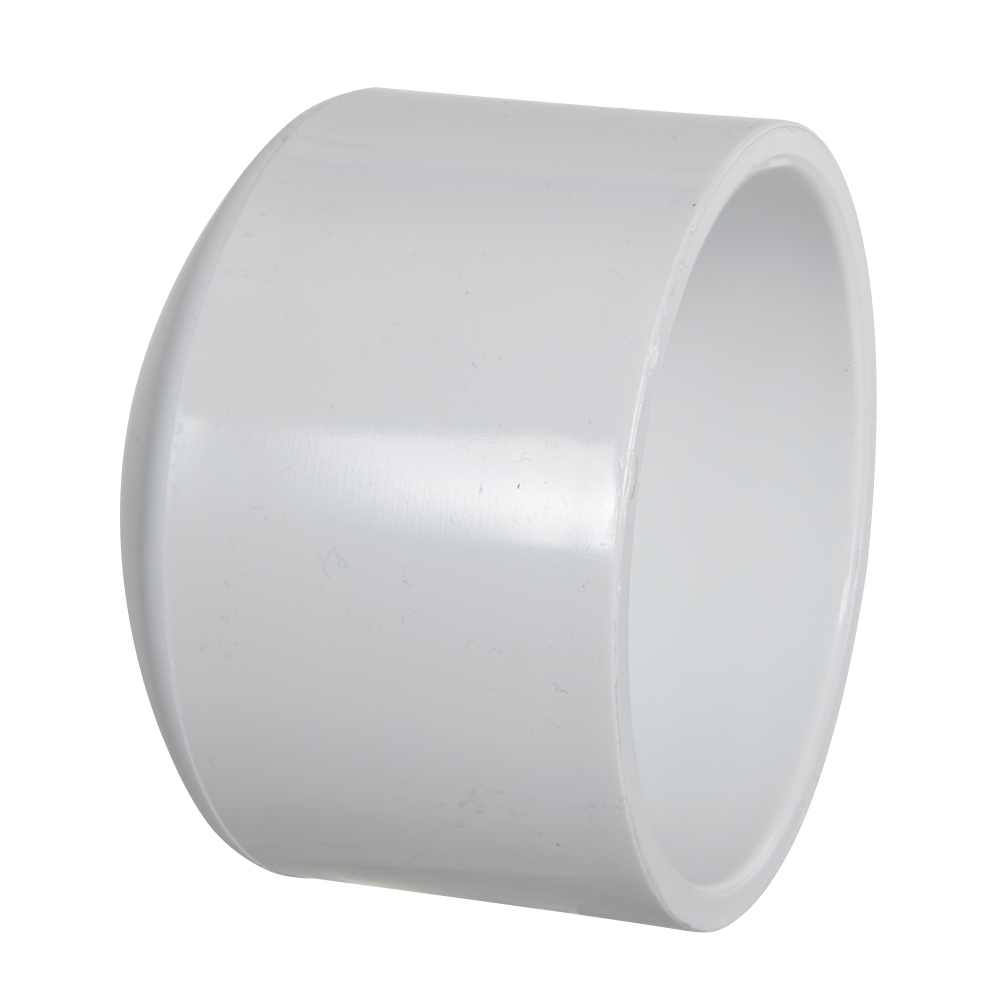 3" Schedule 40 White PVC Socket Cap