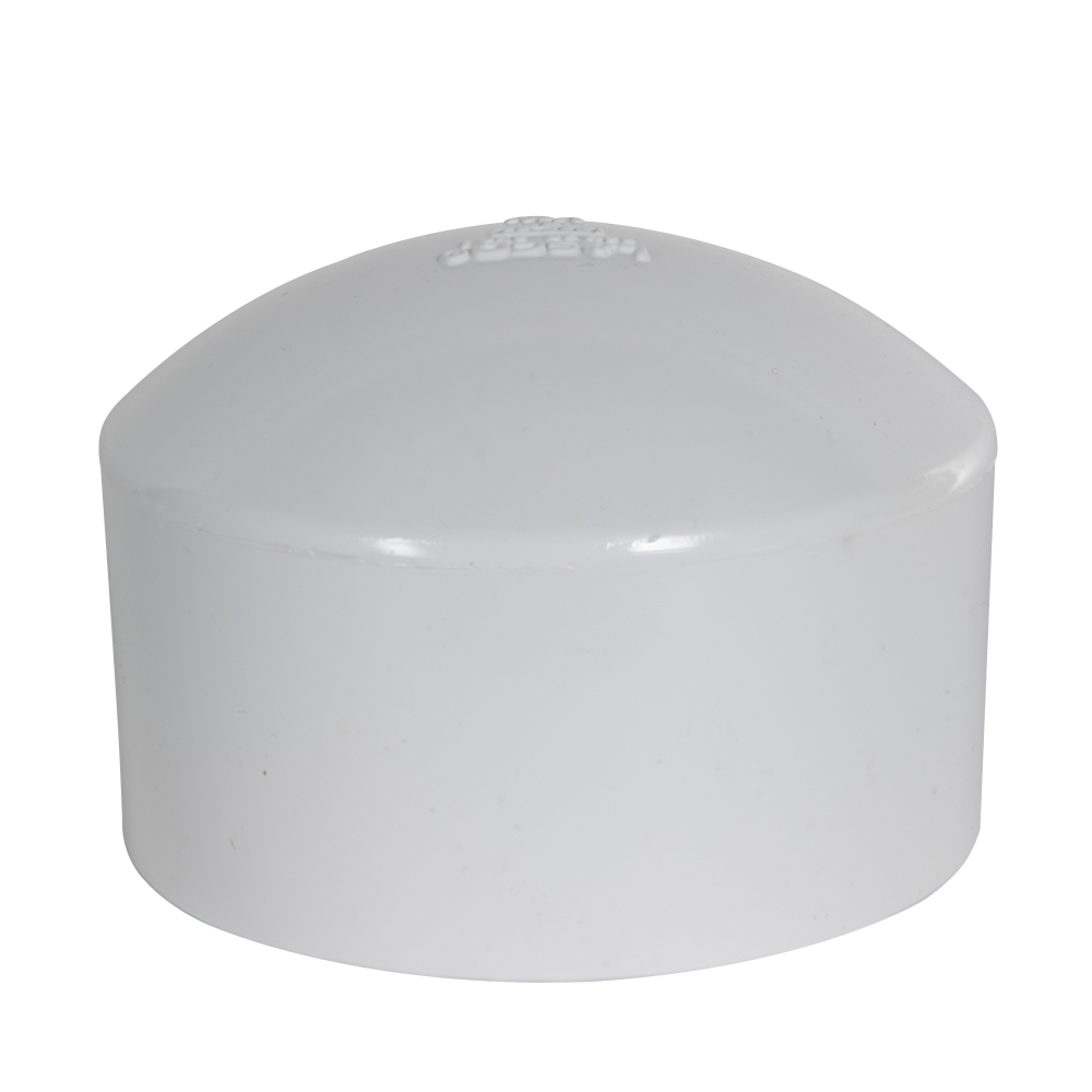 4" Schedule 40 White PVC Socket Cap