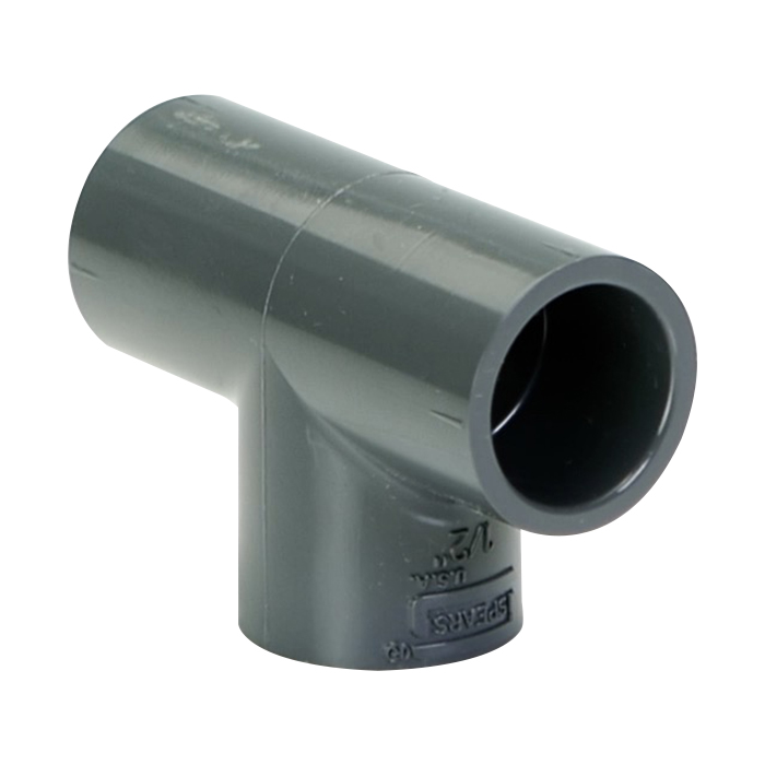1/2" Schedule 40 Gray PVC Socket Tee