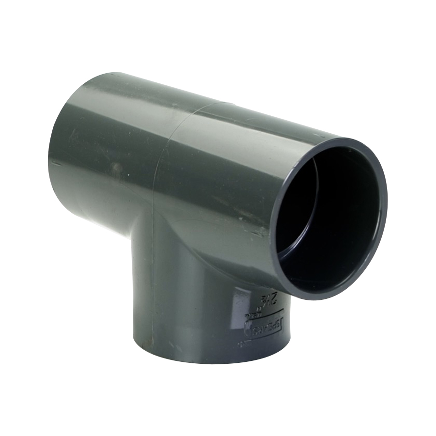 2-1/2" Schedule 40 Gray PVC Socket Tee