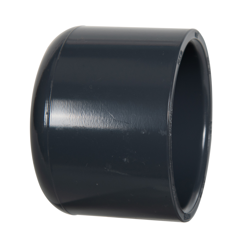 1-1/2" Schedule 40 Gray PVC Socket Cap