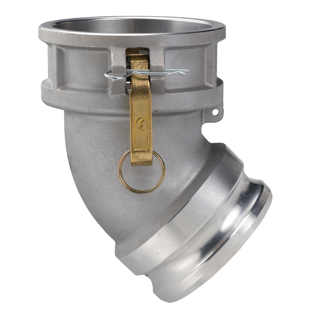 3" Aluminum 45° Elbow Coupler x Adapter