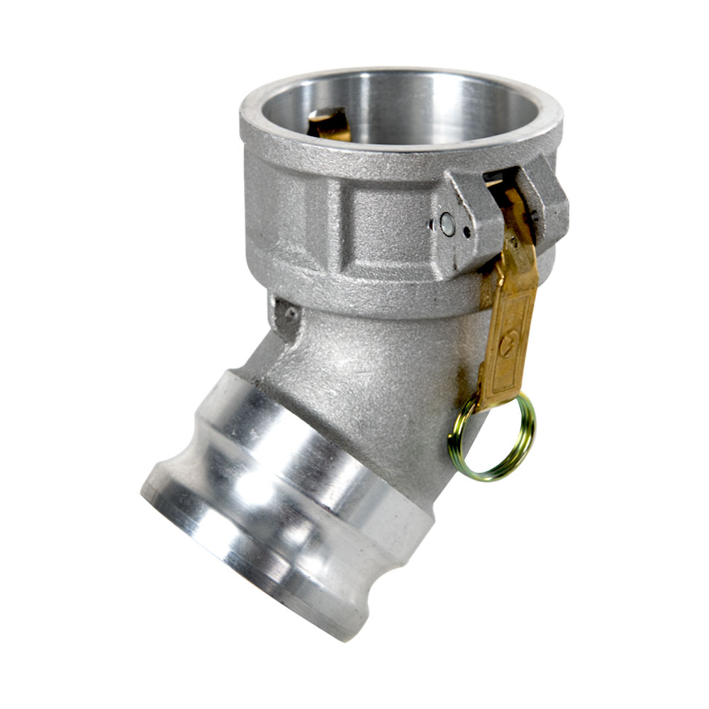 3" Aluminum 45° Elbow Coupler x Adapter