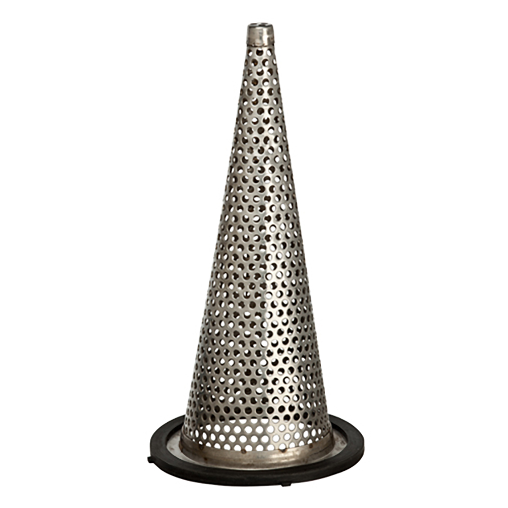 4" Dia. x 9.50" L Stainless Steel Funnel Strainer with Buna Gasket U