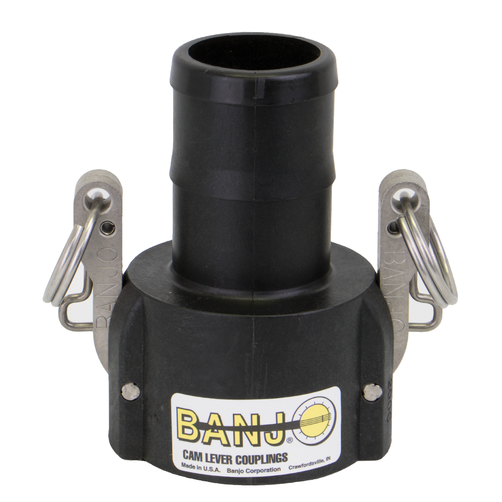 2" Female Coupler x 2" Hose Barb - Locking