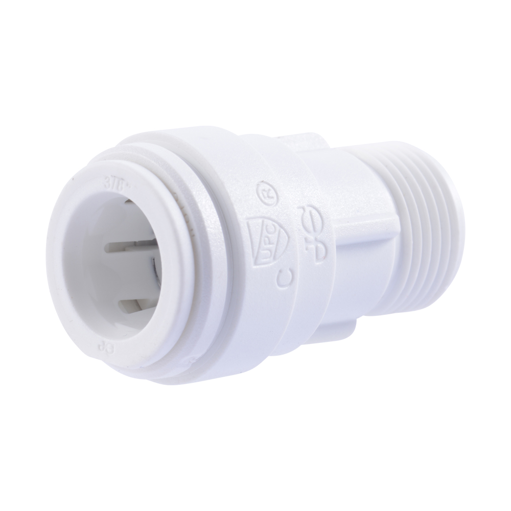 3/8" OD x 3/8" UNEF Polysulfone Male Compression Connector