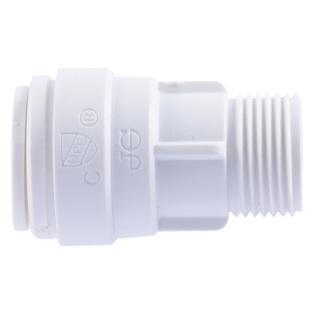 3/8" OD x 3/8" UNEF Polysulfone Male Compression Connector