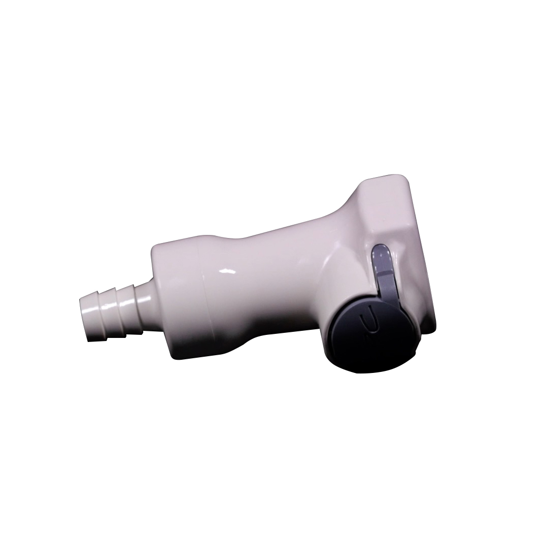 3/8" In-Line Hose Barb HFC 35 Series Polysulfone Coupling Body - Shutoff (Insert Sold Separately)