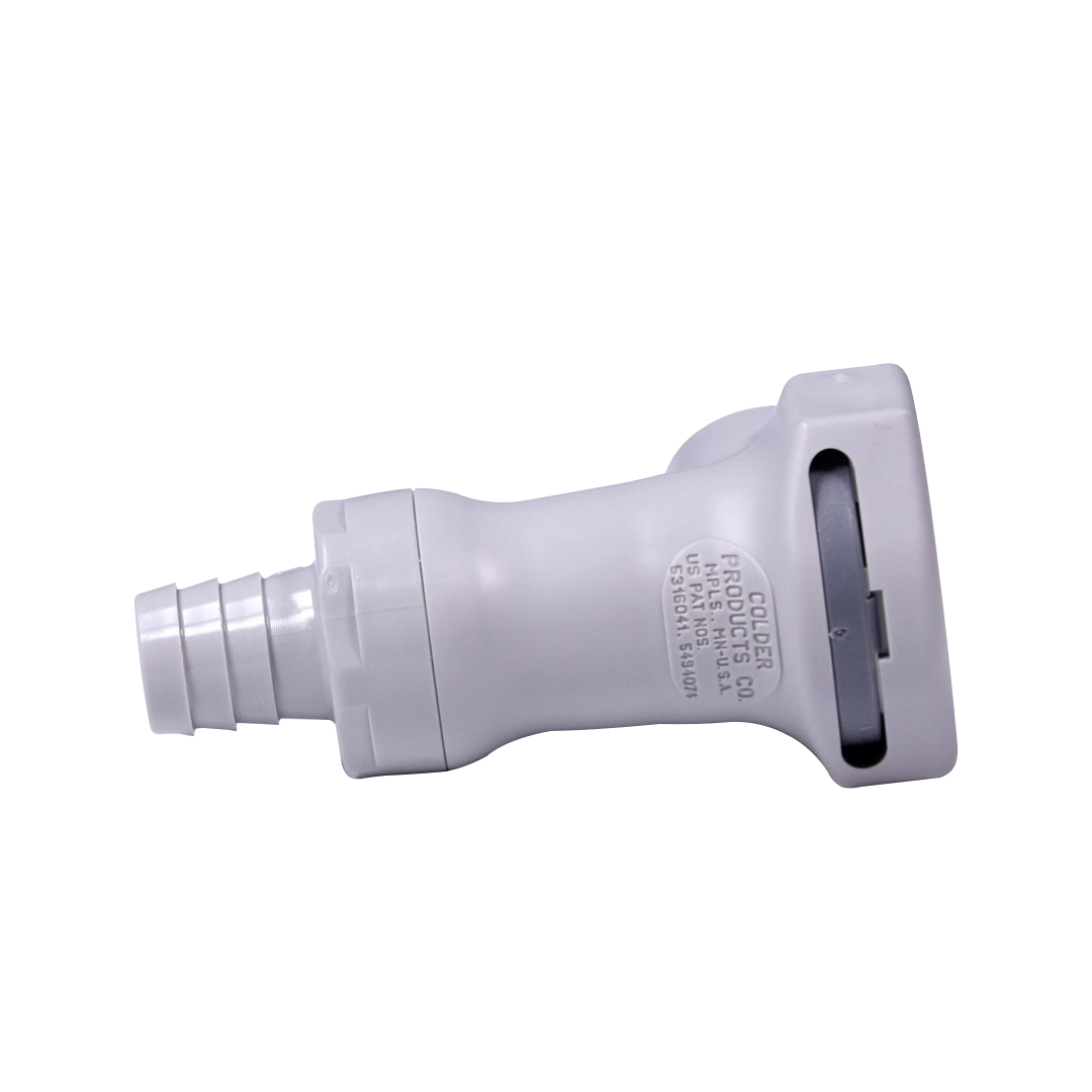 1/2" In-Line Hose Barb HFC 12 Series Polypropylene Coupling Body - Straight Thru (Insert Sold Separately)