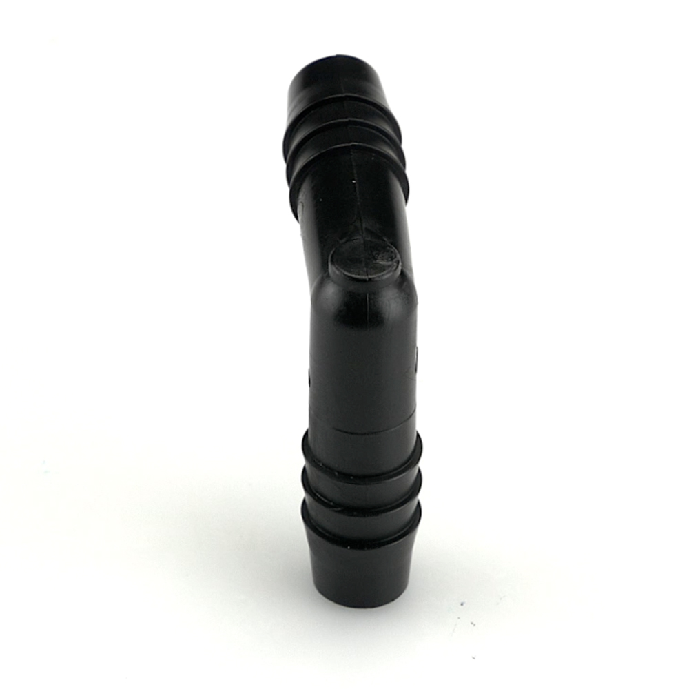 3/8" Hose ID x 3/8" Hose ID Black HDPE Elbow