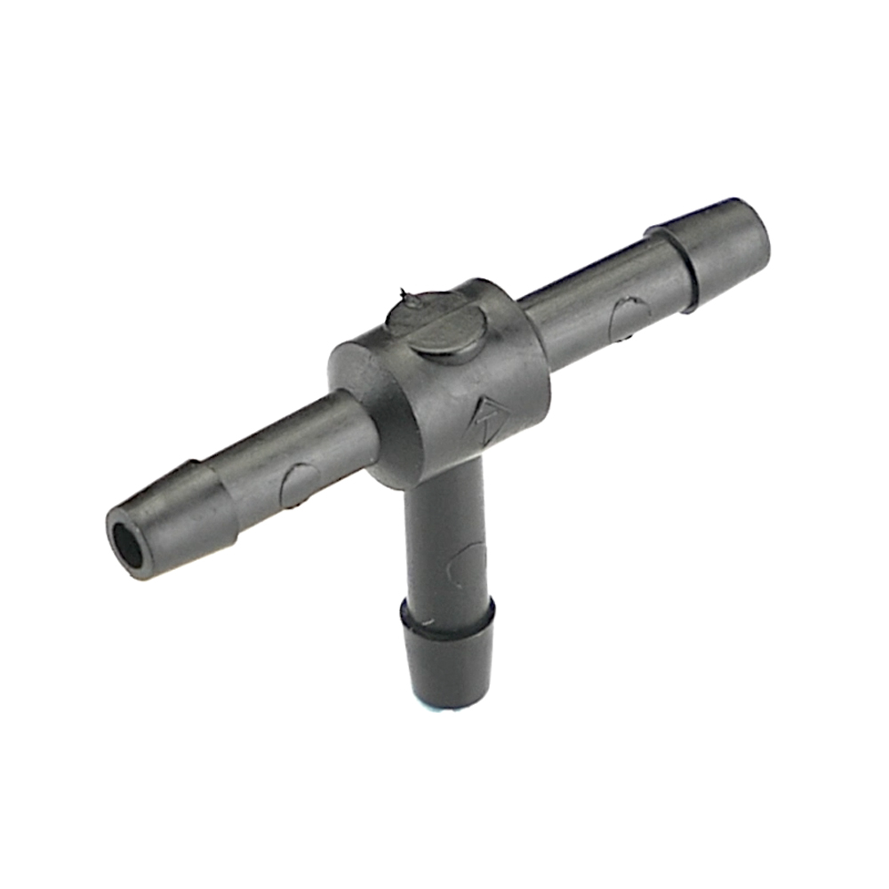 1/8" x 1/8" x 1/8" Hose ID Black HDPE Tee