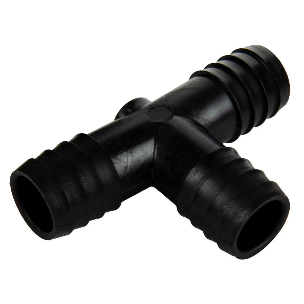 3/4" x 3/4" x 3/4" Hose ID Black HDPE Tee