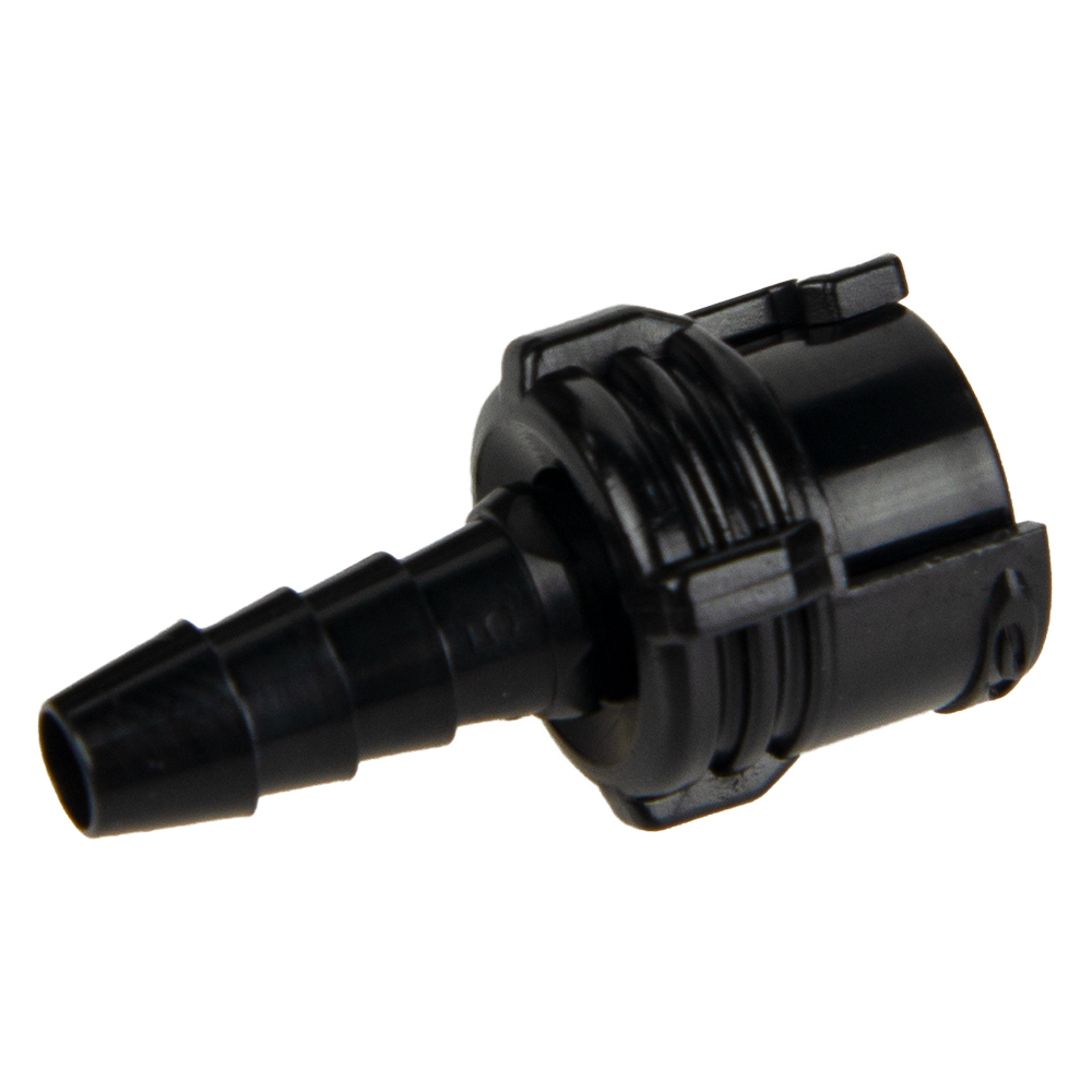 1/8" Hose Barb SMC Series Subminiature Acetal Black In-Line Coupling Body - Straight Thru (Insert Sold Separately)