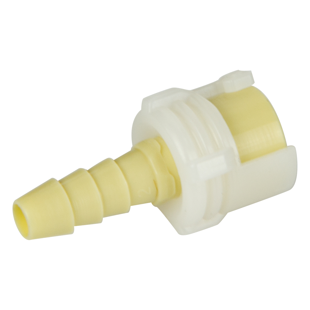 1/8" Hose Barb SMC Series Subminiature Polypropylene In-Line Coupling Body - Straight Thru (Insert Sold Separately)