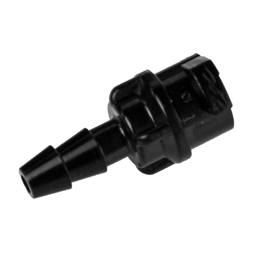 1/8" Hose Barb SMC Series Subminiature ABS Black In-Line Coupling Body - Straight Thru (Insert Sold Separately)