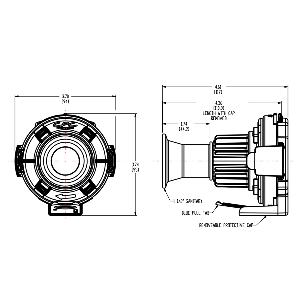 1-1/2" Sanitary AseptiQuik® X Large Coupling Insert (Body Sold Separately)