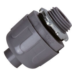 Sealproof® Gray Nonmetallic Liquid-Tight Straight Conduit Connectors