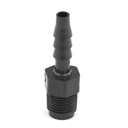 1/8" MNPT x 3/16" Hose ID Black HDPE Adapter