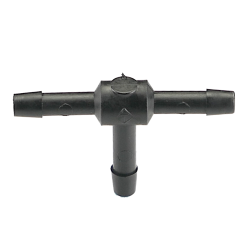 1/8" x 1/8" x 1/8" Hose ID Black HDPE Tee