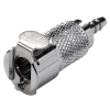 1/8" In-Line Hose Barb MC Series Chrome Plated Brass Body - Straight Thru (Insert Sold Separately)