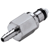 3/16" In-Line Hose Barb MC Series Chrome Plated Brass Insert - Shutoff (Body Sold Separately)