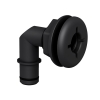 3/4" Black Qwik-Lok™ Elbow Bulkhead with Flange