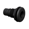 1-1/8" Black Qwik-Lok™ Bulkhead Fitting with Flange