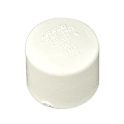 2" Schedule 40 White PVC Socket Cap