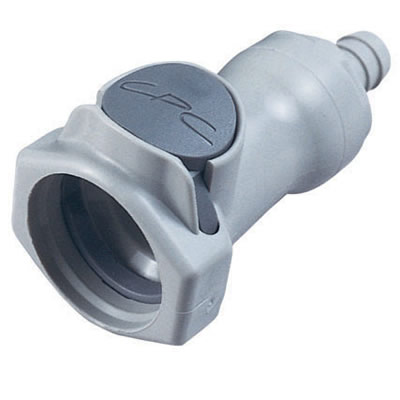 5/8" In-Line Hose Barb HFC 12 Series Polypropylene Coupling Body - Shutoff (Insert Sold Separately)