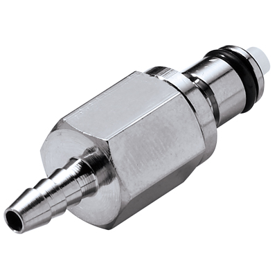 1/8" In-Line Hose Barb MC Series Chrome Plated Brass Insert - Straight Thru (Body Sold Separately)