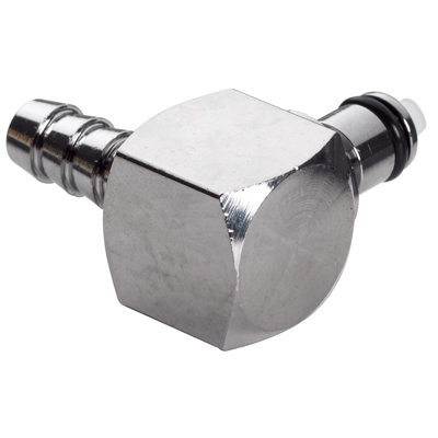 1/4" Hose Barb MC Series Chrome Plated Brass Elbow Insert - Straight Thru (Body Sold Separately)
