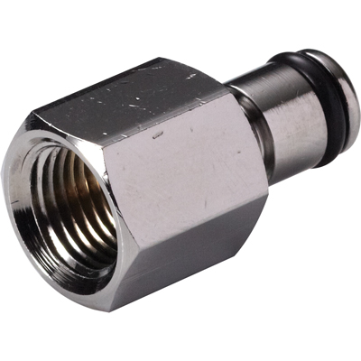 1/8" FNPT In-Line MC Series Chrome Plated Brass Insert - Straight Thru (Body Sold Separately)