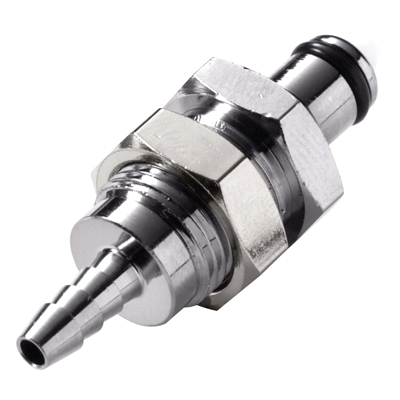 1/8" Hose Barb MC Series Chrome Plated Brass Panel Mount Insert - Shutoff (Body Sold Separately)