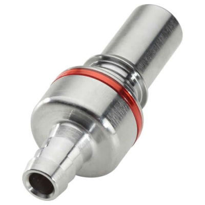 1/2" In-Line Hose Barb LQ6 Chrome Plated Brass Valve Insert - Red (Body Sold Separately)
