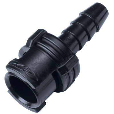 1/8" Hose Barb SMC Series Subminiature Acetal Black In-Line Coupling Body - Straight Thru (Insert Sold Separately)
