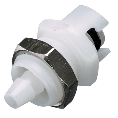 1/16" Hose Barb SMC Series Subminiature Acetal Panel Mount Insert - Straight Thru (Body Sold Separately)