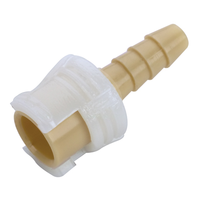 1/8" Hose Barb SMC Series Subminiature Polypropylene In-Line Coupling Body - Straight Thru (Insert Sold Separately)
