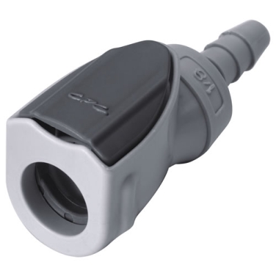 1/8" ID In-line Hose Barb NS1 Series Polypropylene Coupling Body (Insert Sold Separately)